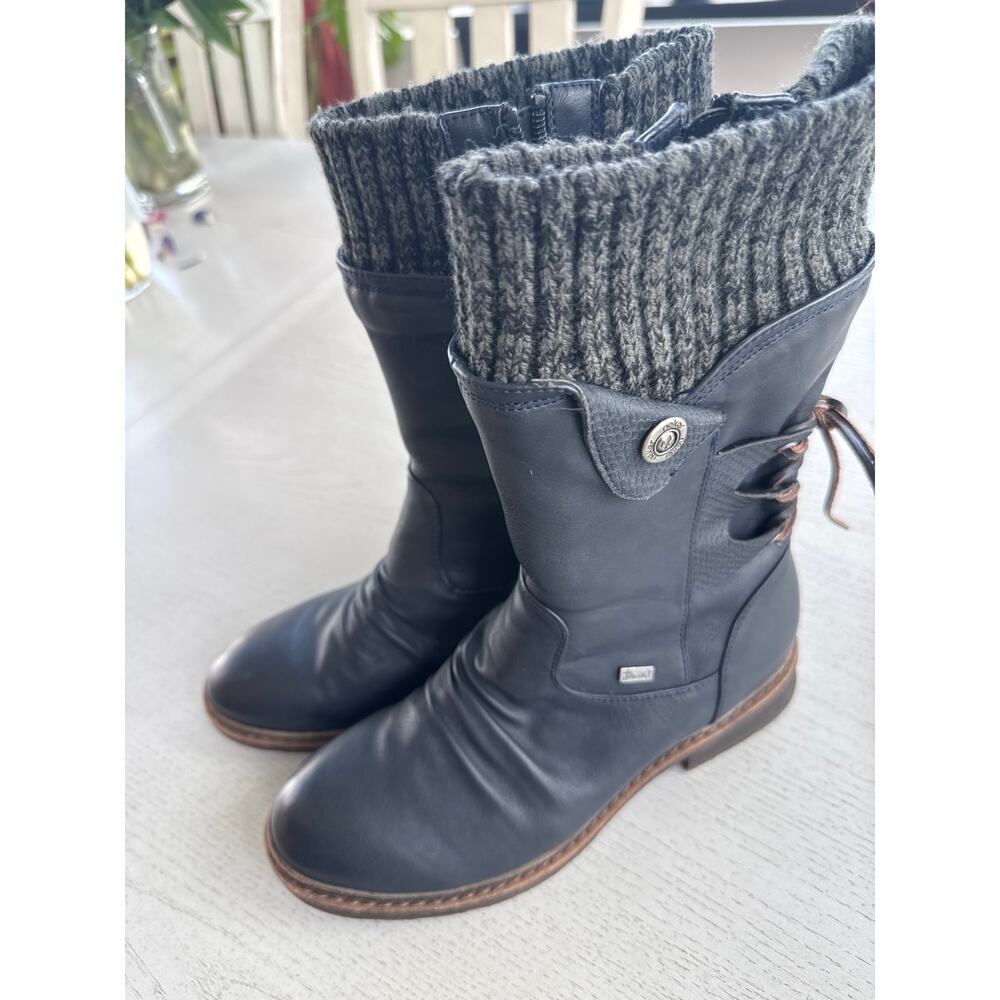 Women's Rieker Remonte D8070 Canada Boots Black  Snow Winter Size 39 / US 8-8.5
